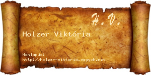 Holzer Viktória névjegykártya